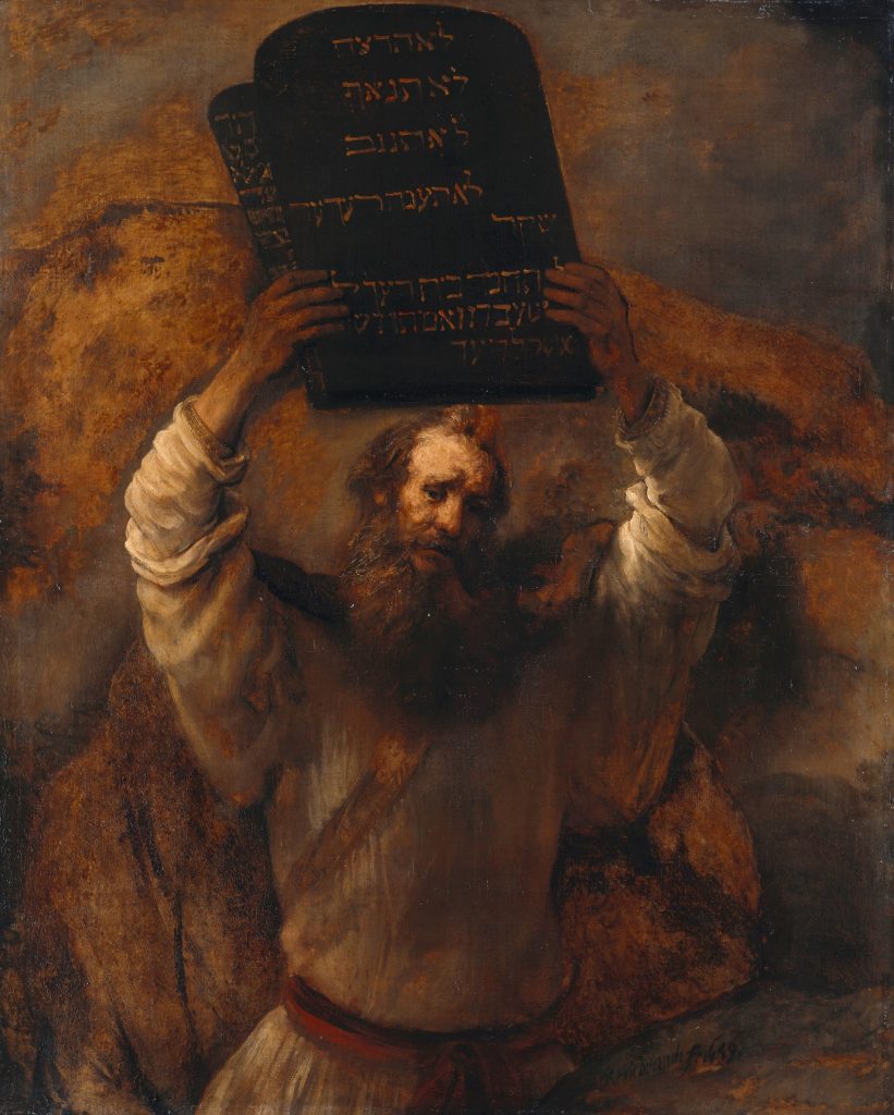 Môsê với hai bia đá luật, tranh Rembrandt