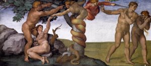 Sa ngã và bị đuổi khỏi vườn Địa Đàng, Michelangelo