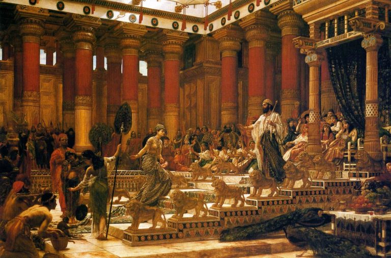 Nữ hoàng Saba yết kiến vua Salomon, tranh Poynter