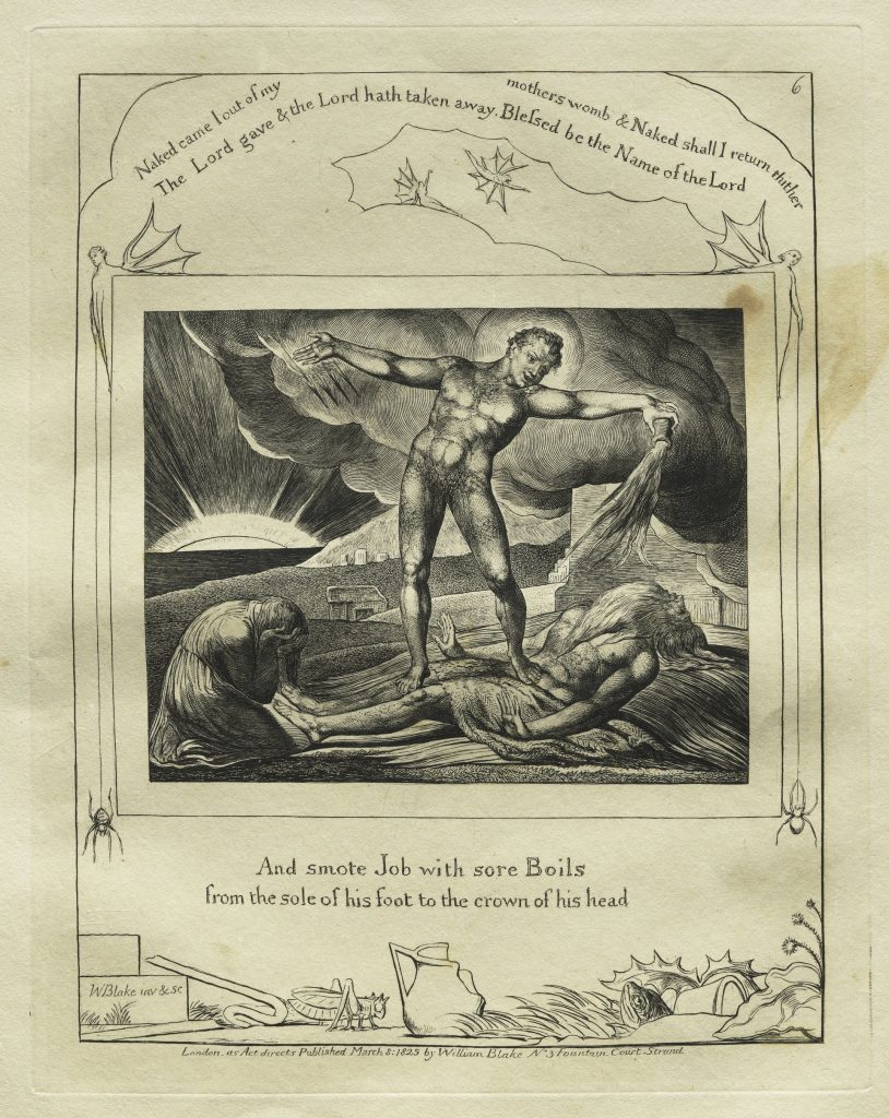 Gióp chịu đau khổ, minh họa William Blake