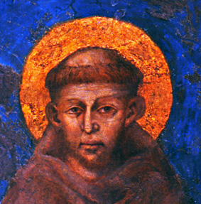 Thánh Phanxicô Assisi (chân dung Cimabue, Vương cung Thánh đường Assisi, khoảng 1290)