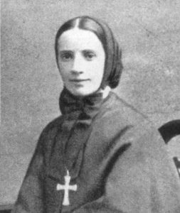 Chân dung Thánh Phanxica Cabrini (1850-1917), nữ tu sáng lập Dòng Nữ Tu Thừa Sai Thánh Tâm Chúa Giêsu, bổn mạng người di dân