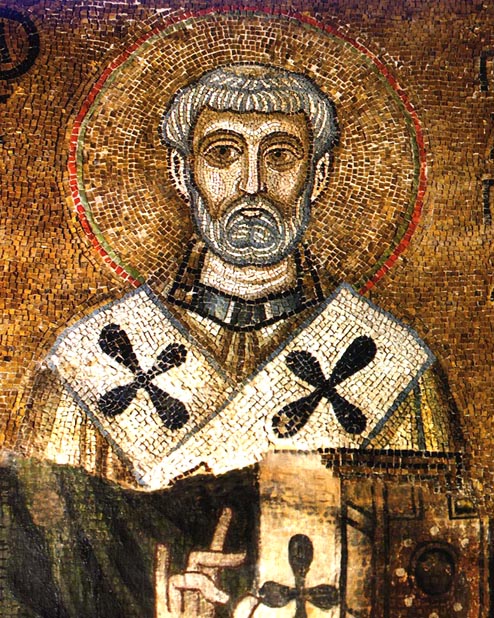 Mosaic thế kỷ XI về Thánh Clêmentê I tại Nhà thờ Thánh Sophia, Kyiv