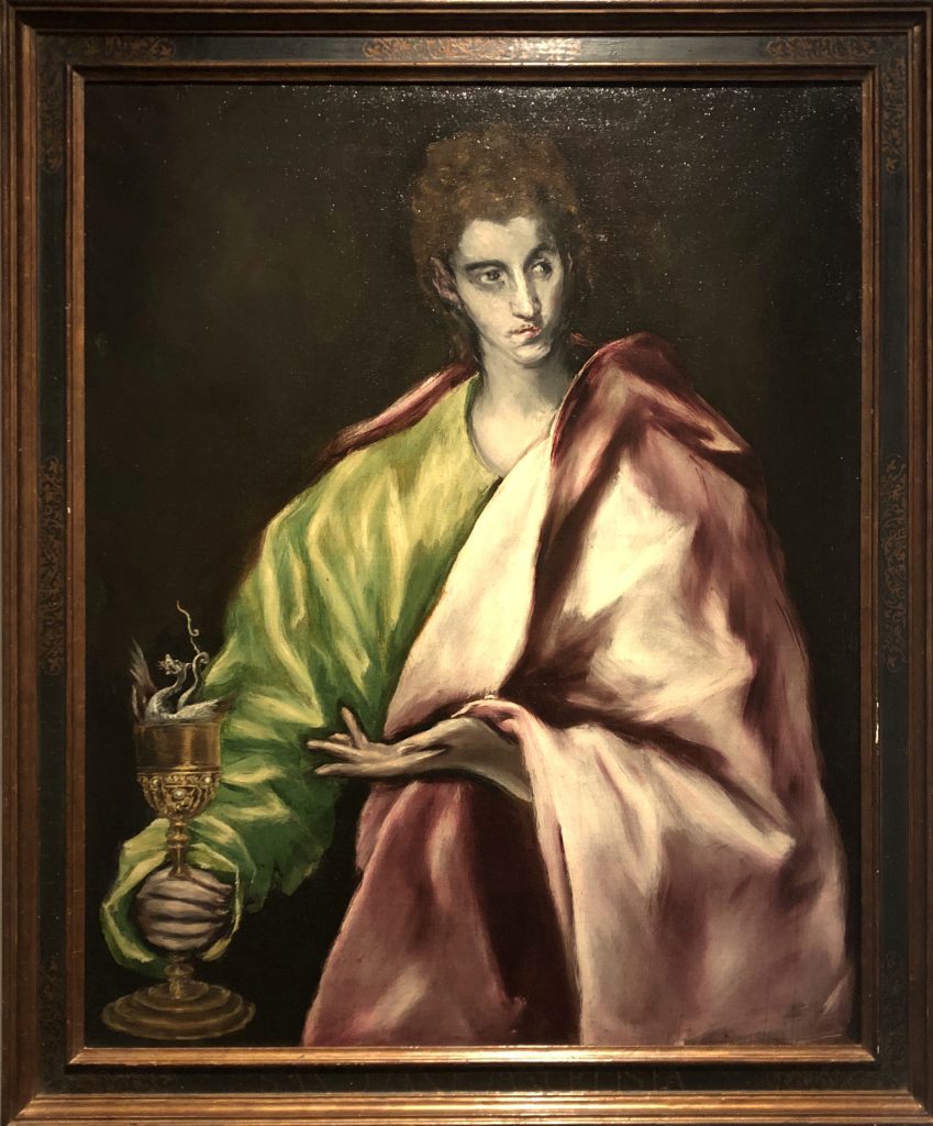 Thánh Gioan tông đồ trong tranh "Thánh Gioan Thánh Sử" của El Greco (khoảng 1608-1614)